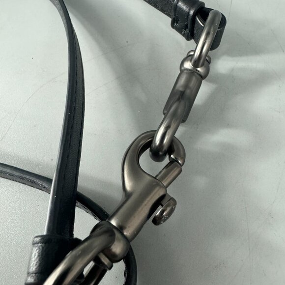 NWOT Coach Black Leather Adjustable Strap - Picture 7 of 13